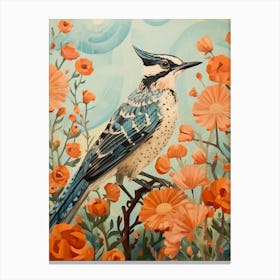 Blue Jay 4 Detailed Bird Painting Canvas Print