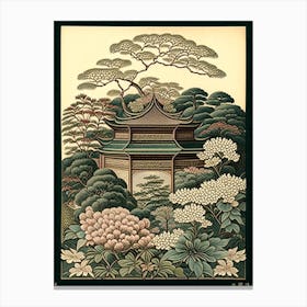 Tofuku Ji, 1, Japan Vintage Botanical Canvas Print