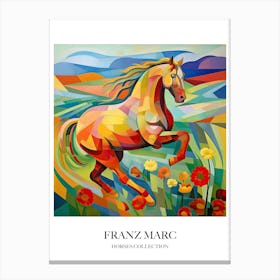 Franz Marc Inspired Horses Collection Painting 01 Canvas Print