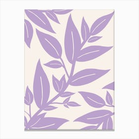 Purple Leaves Botanical 1 Canvas Print