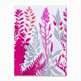 Pink And Purple Plants Canvas Print