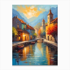 Croatian Canal Canvas Print