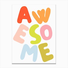 Awesome Poster 3 Canvas Print
