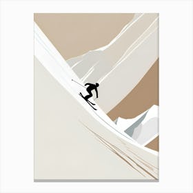 Skier On The Slopes Canvas Print