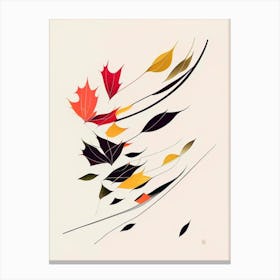 Falling Leaves Abstract 2 Canvas Print