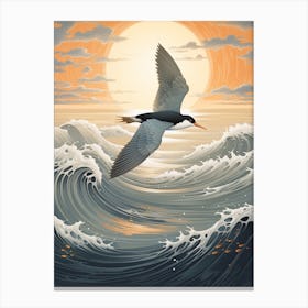 Common Tern 2 Gold Detail Painting Canvas Print