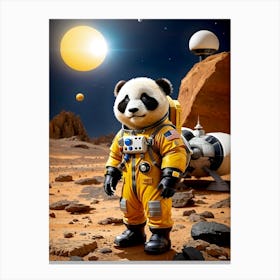 Explorer Panda In Training To Mars Expedition Canvas Print