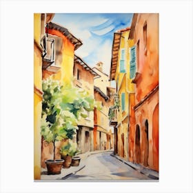 Florence, Italy Watercolour Streets 4 Canvas Print