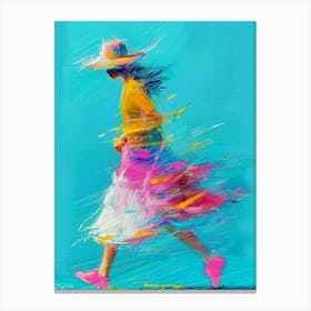 Girl In A Hat Canvas Print