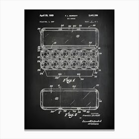 Egg Carton Kitchen Art Kitchen Egg Poster Kitchen Patent Vintage Kitchen Poster Egg Carton Cook Print Patent Print Hk196a1 Canvas Print