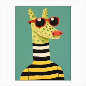 Little Crocodile 1 Wearing Sunglasses Canvas Print