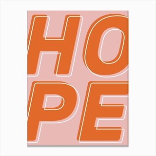 Hope Orange Canvas Print