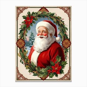 Santa Claus Style William Morris6 Canvas Print