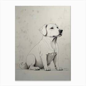 Dog Drawing Canvas Print