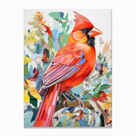 Colourful Bird Painting Cardinal 1 Canvas Print