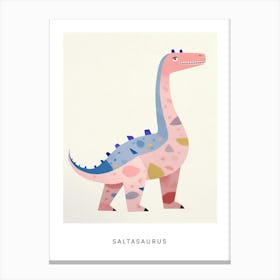 Nursery Dinosaur Art Saltasaurus 2 Poster Canvas Print