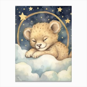 Sleeping Baby Lion 2 Canvas Print