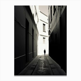 Seville, Spain, Spain, Black And White Photography 1 Canvas Print