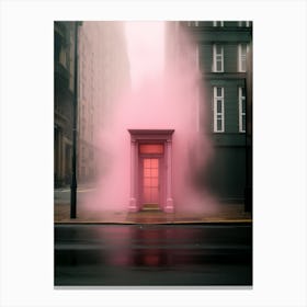 Pink Telephone Booth 1 Canvas Print