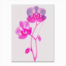 Hot Pink Orchid 3 Canvas Print