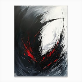 Abstract Black And Red Painting 1 Canvas Print