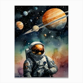 Astronaut In Space 25 Canvas Print