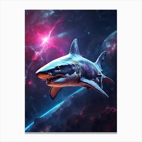 Shark In Space Canvas Print