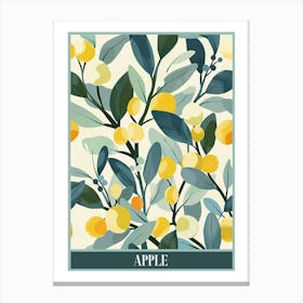 Apple Tree Flat Illustration 6 Poster Canvas Print