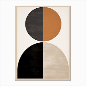 Serenade of Sands: Mid-Century Beige Dance Canvas Print