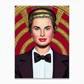 Grace Kelly Illustration Movies Canvas Print