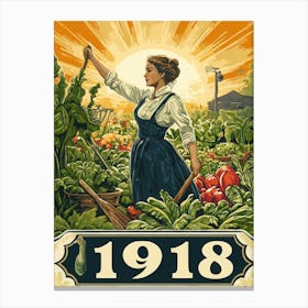 Aihrgdesign A Vintage Wartime Poster Promoting Victory Garden 0fb707f4 4bbe 45aa 854a Fb139b878767 0 Canvas Print