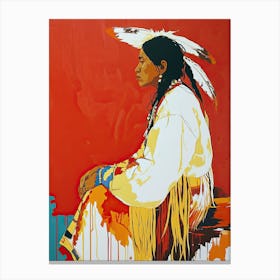 Shoshone Simplicity In Abstract Art ! Native American Art Canvas Print