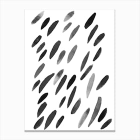 Brushstrokes10 abstract art painting hand painted modern contemporary office hotel living room shapes vertical minimal minimalist Canvas Print