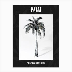 Palm Tree Pixel Illustration 1 Poster Canvas Print