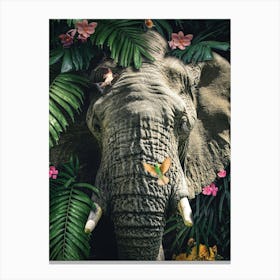 Elephant In The Jungle 1 Canvas Print