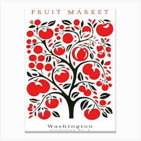Apple Fruit Poster Gift Washington Market Canvas Print