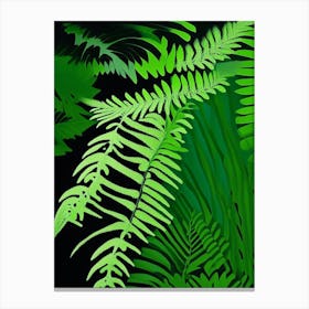 Common Horsetail Fern Vibrant Canvas Print