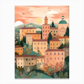 Urbino, Italy Illustration Canvas Print
