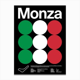 Mid Century Dark Monza F1 Canvas Print