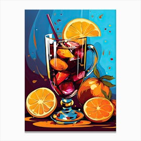 Mulled Wine, Gluhwein, Christmas art 6 Canvas Print