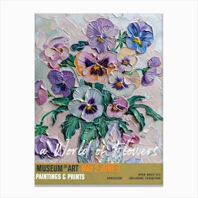 A World Of Flowers, Van Gogh Exhibition Pansies 2 Canvas Print
