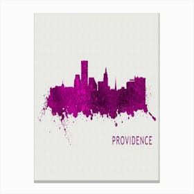 Providence Rhode Island City Purple Canvas Print