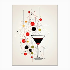 Mid Century Modern Zombie Floral Infusion Cocktail 1 Canvas Print