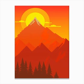 Sunset In The Mountains 59 Canvas Print