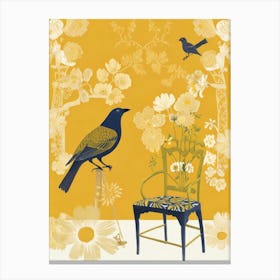 bird and chair Canvas Print