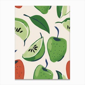 Apple Pattern Illustration 2 Canvas Print