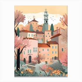 Lucca, Italy Illustration Canvas Print