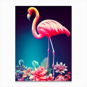 Colorful Flamingo Canvas Print