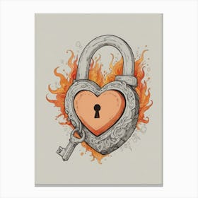 Heart Lock 3 Canvas Print