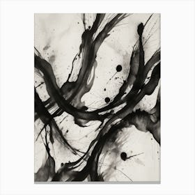 Black And White Ink Painting Canvas Print